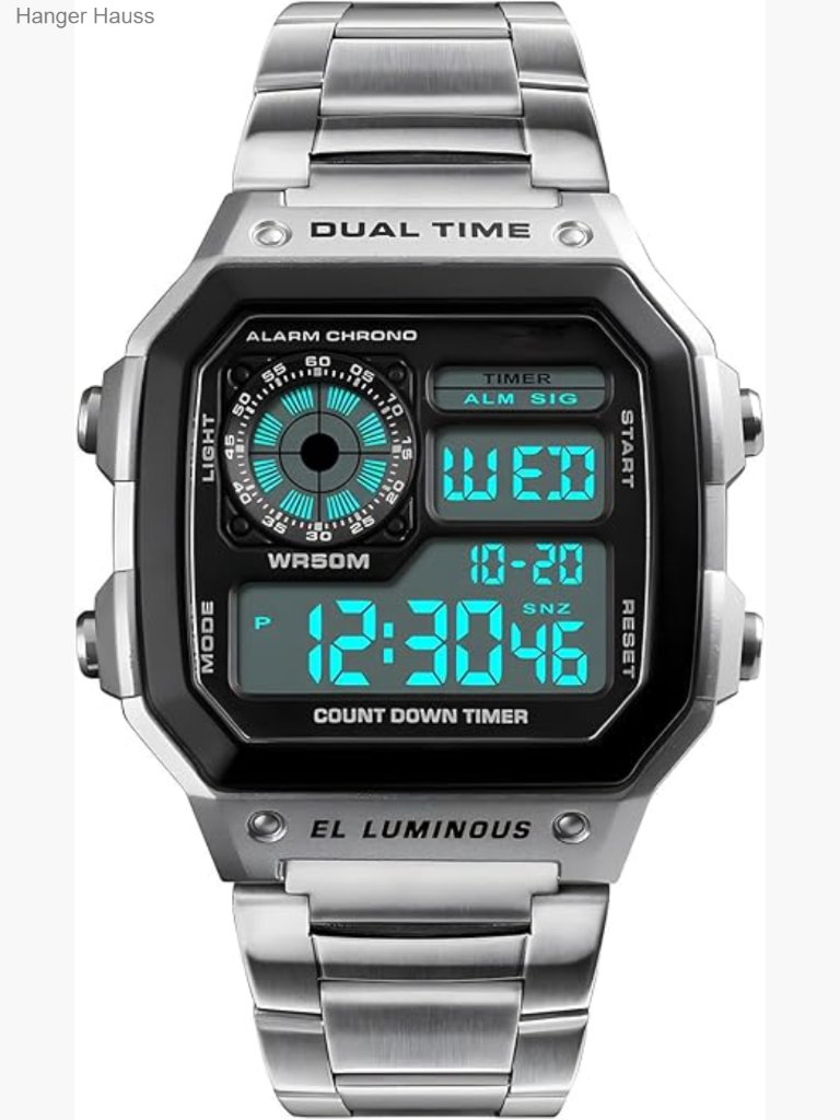 Mens Digital Multifunction Watch Dual Time Alarm Stopwatch Waterproof Mens Digital Multifunction Watch Dual Time Alarm Stopwatch Waterproof